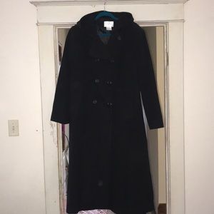 Ankle length wool coat